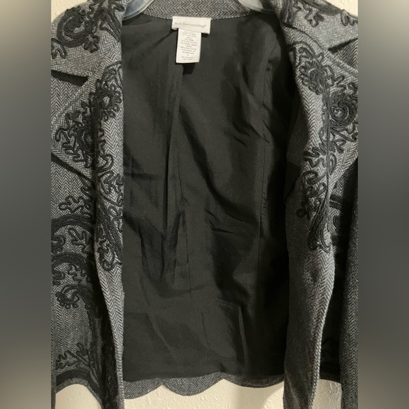 Soft Surroundings Embroidered Wool Blend Equestrian Western Blazer Women Small - Picture 10 of 11